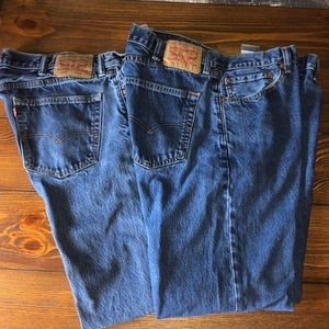 2 Pairs Men’s Levi’s 505 40 x 30